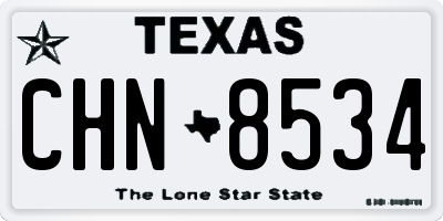 TX license plate CHN8534