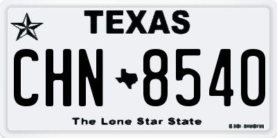 TX license plate CHN8540