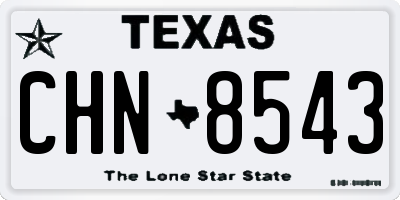 TX license plate CHN8543