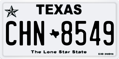TX license plate CHN8549