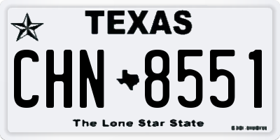 TX license plate CHN8551