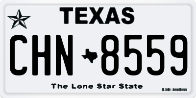 TX license plate CHN8559
