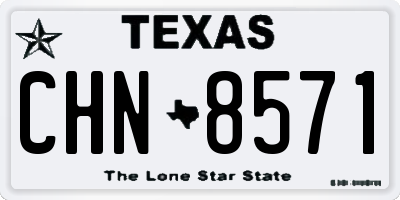 TX license plate CHN8571