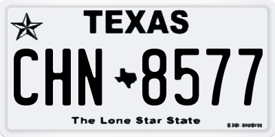 TX license plate CHN8577