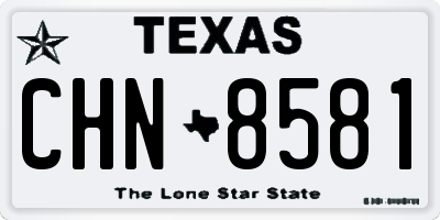 TX license plate CHN8581
