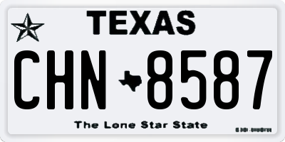 TX license plate CHN8587