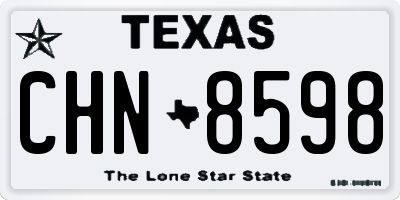 TX license plate CHN8598
