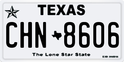 TX license plate CHN8606