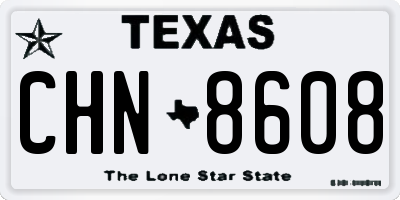 TX license plate CHN8608