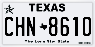 TX license plate CHN8610
