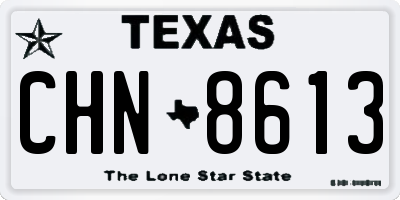 TX license plate CHN8613