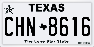 TX license plate CHN8616
