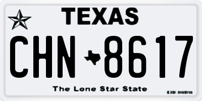 TX license plate CHN8617