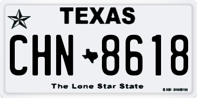 TX license plate CHN8618