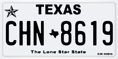 TX license plate CHN8619