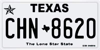 TX license plate CHN8620