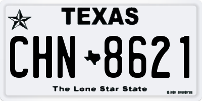 TX license plate CHN8621