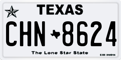 TX license plate CHN8624