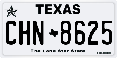 TX license plate CHN8625