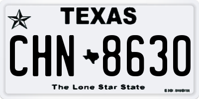 TX license plate CHN8630