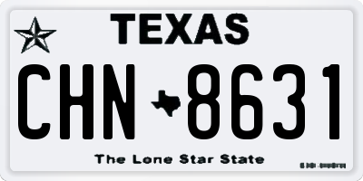 TX license plate CHN8631