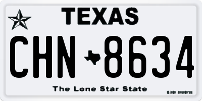 TX license plate CHN8634