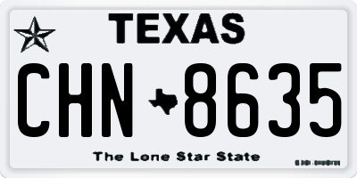 TX license plate CHN8635