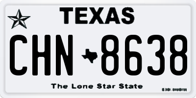 TX license plate CHN8638