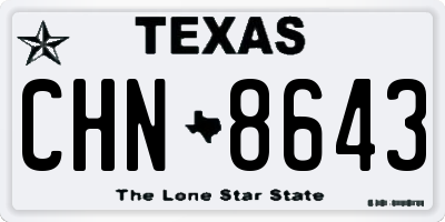 TX license plate CHN8643