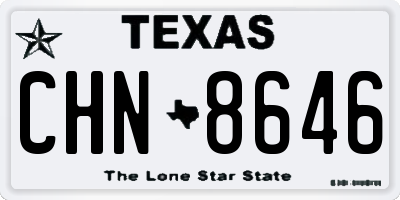 TX license plate CHN8646