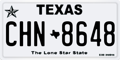 TX license plate CHN8648