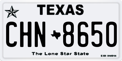 TX license plate CHN8650