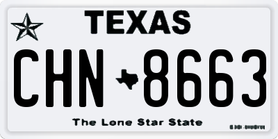 TX license plate CHN8663
