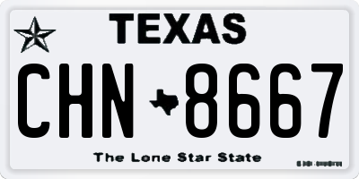 TX license plate CHN8667