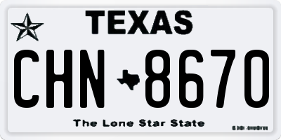 TX license plate CHN8670