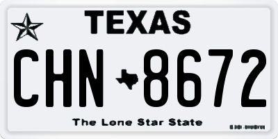 TX license plate CHN8672