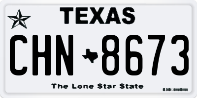 TX license plate CHN8673