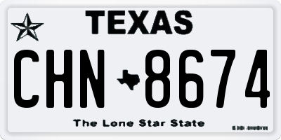 TX license plate CHN8674