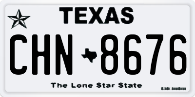 TX license plate CHN8676