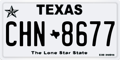 TX license plate CHN8677