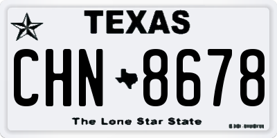 TX license plate CHN8678