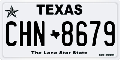 TX license plate CHN8679