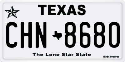 TX license plate CHN8680