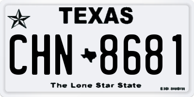 TX license plate CHN8681