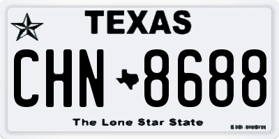 TX license plate CHN8688