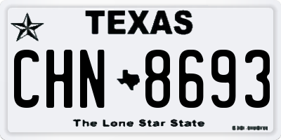 TX license plate CHN8693