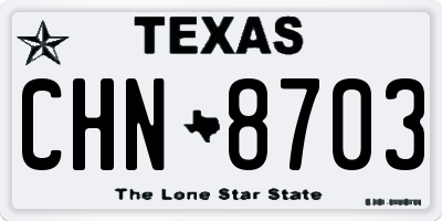 TX license plate CHN8703