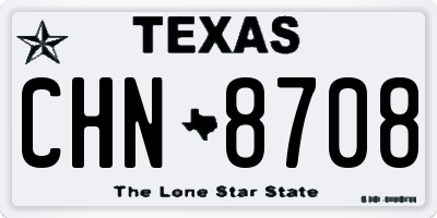 TX license plate CHN8708