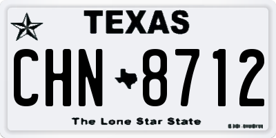 TX license plate CHN8712