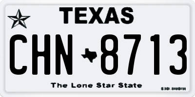 TX license plate CHN8713